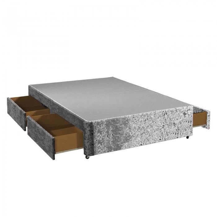 Apollo 4ft Glitz Silver 4 Drawer Divan Base | Buy Online | Beds.ie