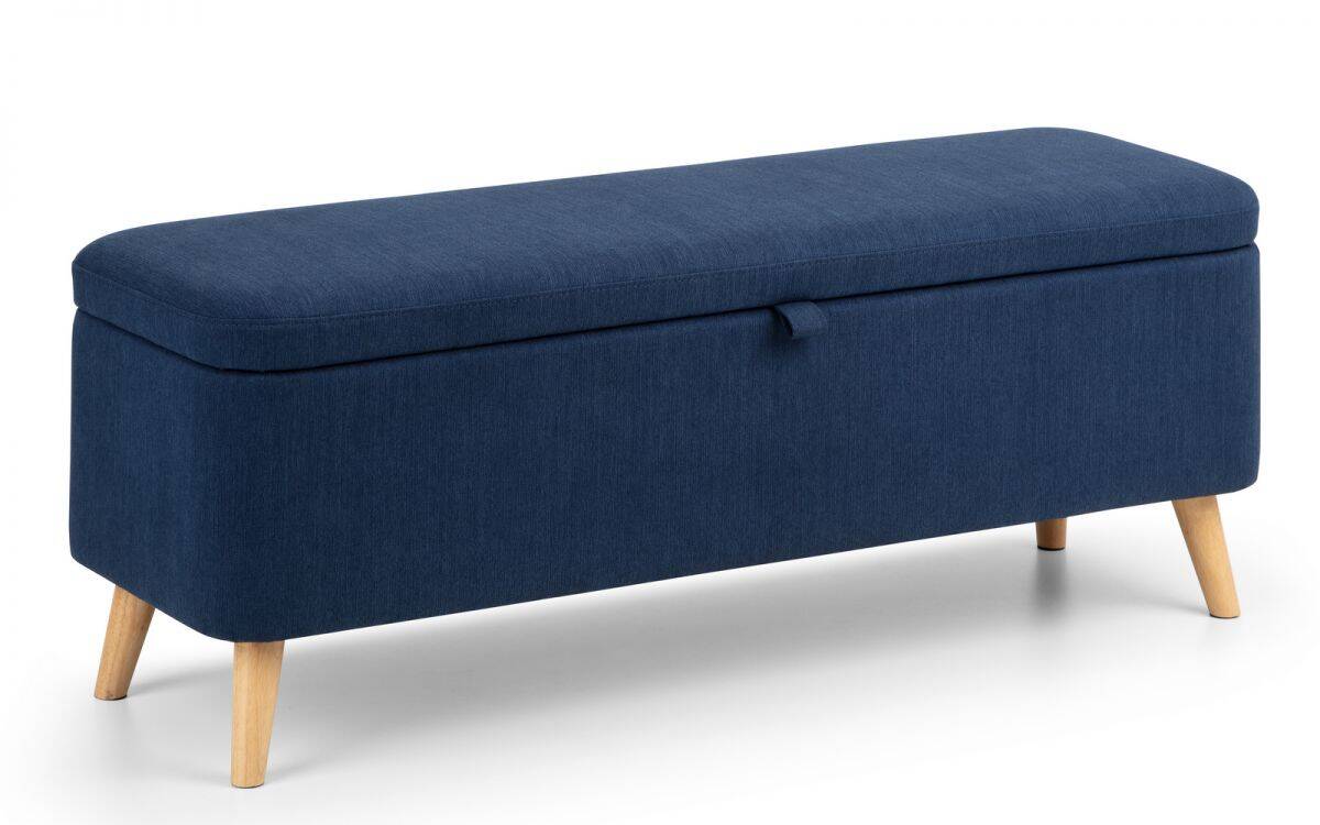 Helga Storage Bench - Blue Linen - Image 3