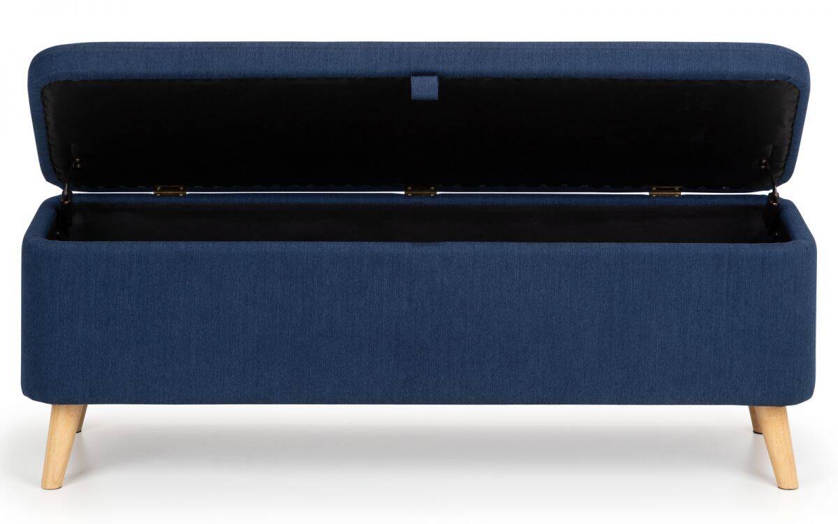Helga Storage Bench - Blue Linen - Image 4