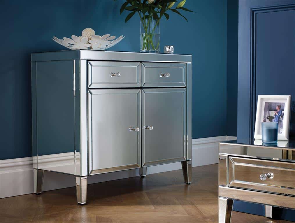 Valencia Mirrored 2 Drawer 2 Door Sideboard - Image 2