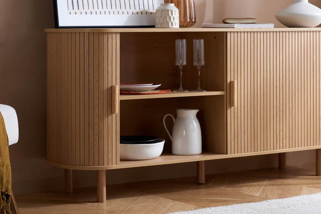 Axel 2 Door Fluted Sideboard - Oak - Image 7