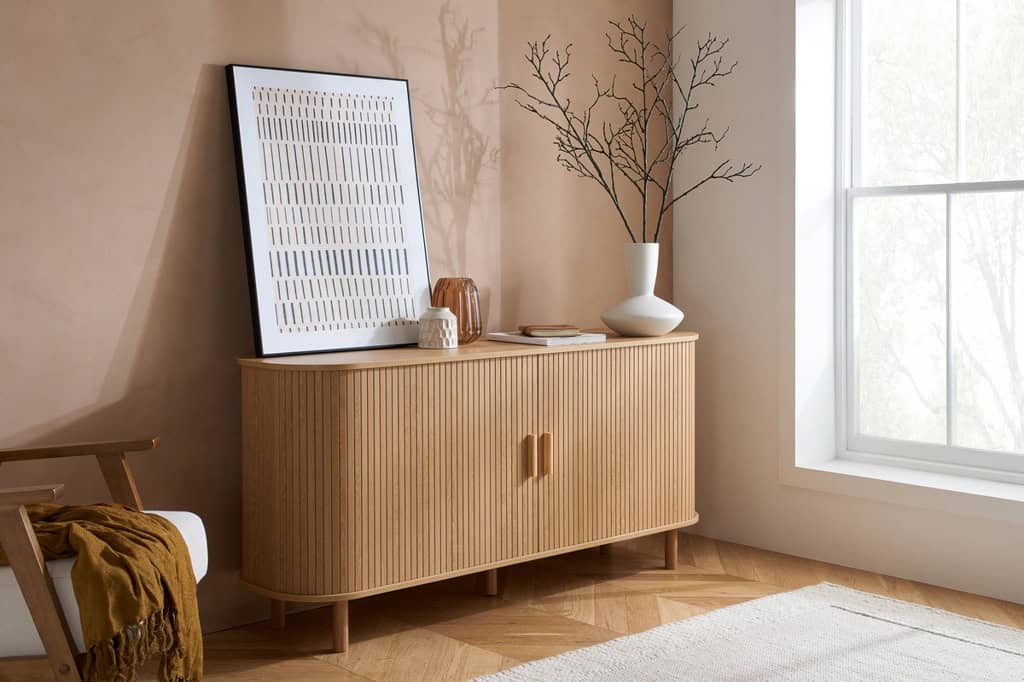 Axel 2 Door Fluted Sideboard - Oak - Image 13
