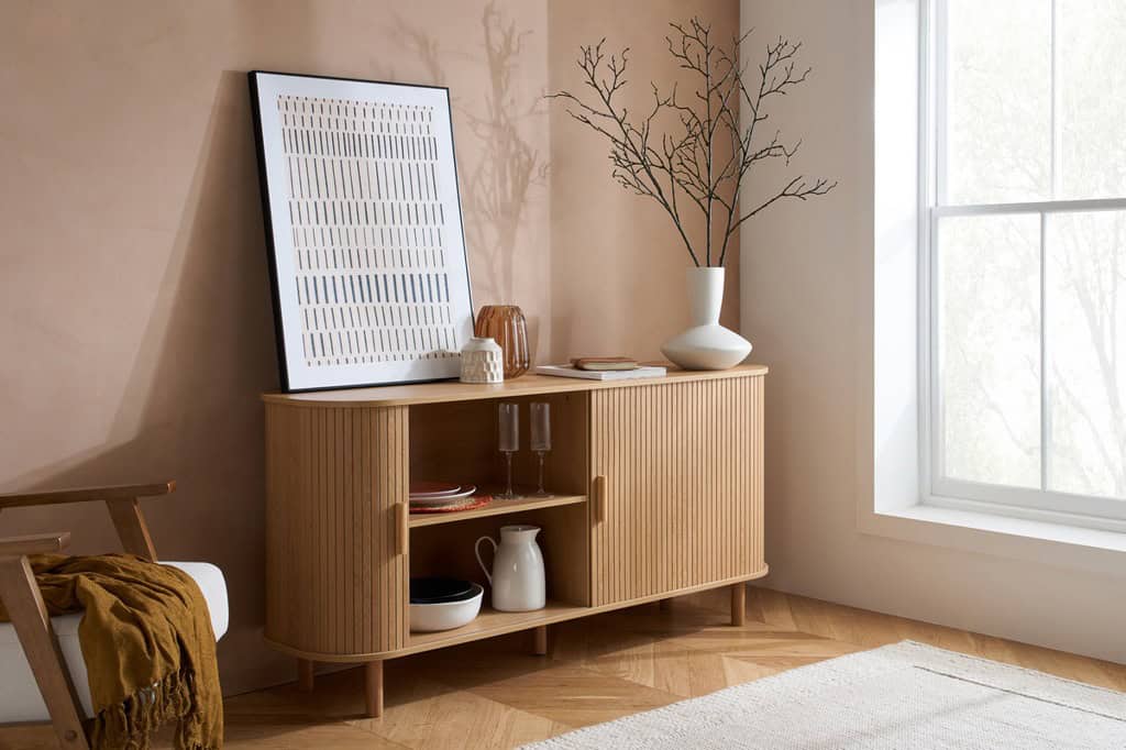 Axel 2 Door Fluted Sideboard - Oak - Image 15