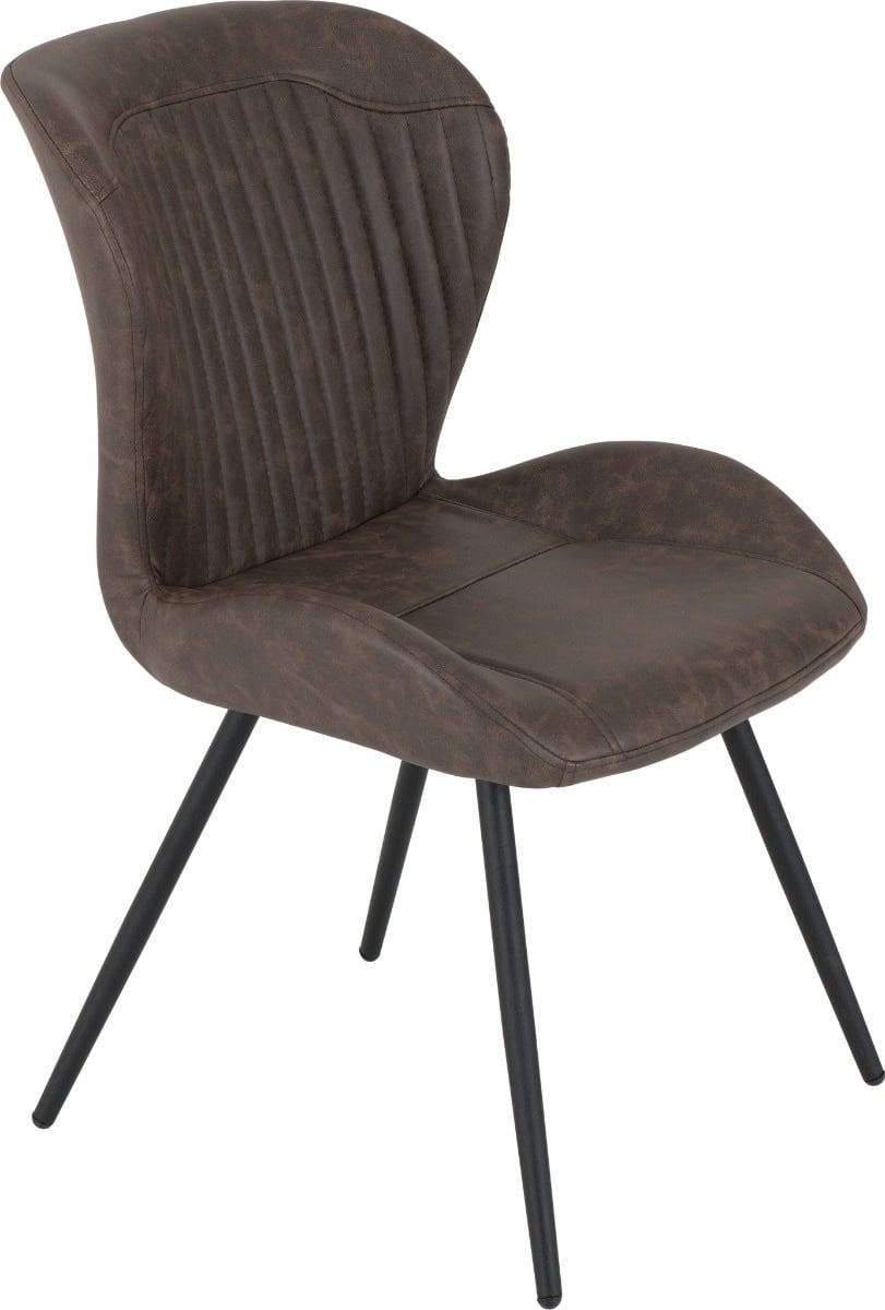 Quebec Chair (Set of Four) - Brown Faux Leather | Buy Online | Beds.ie