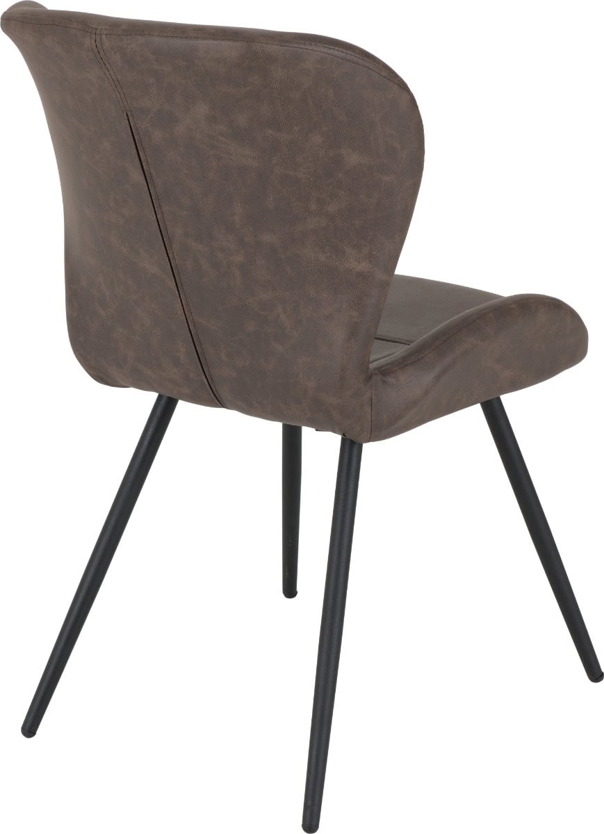 Quebec Chair (Set of Four) - Brown Faux Leather - Image 3