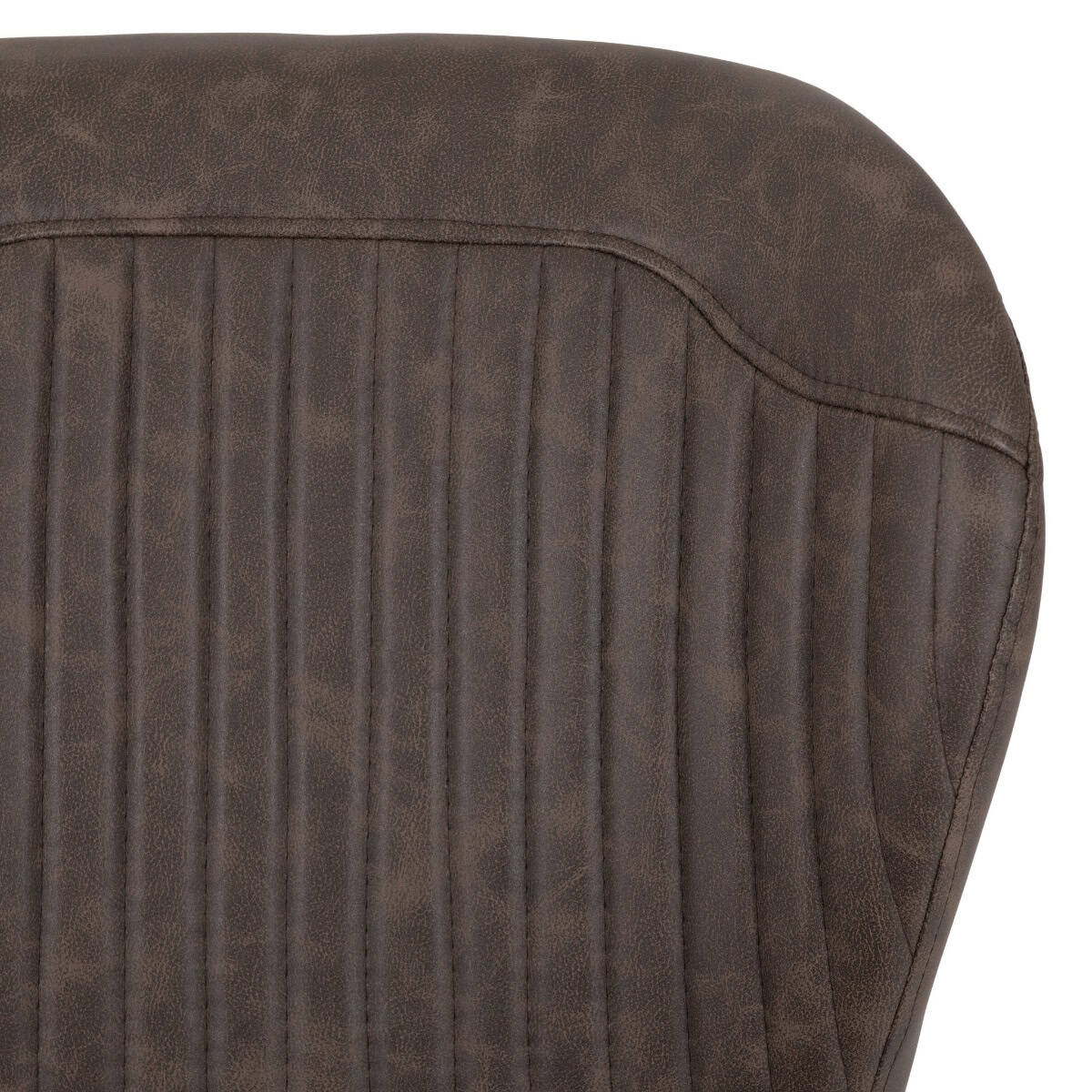 Quebec Chair (Set of Four) - Brown Faux Leather - Image 4