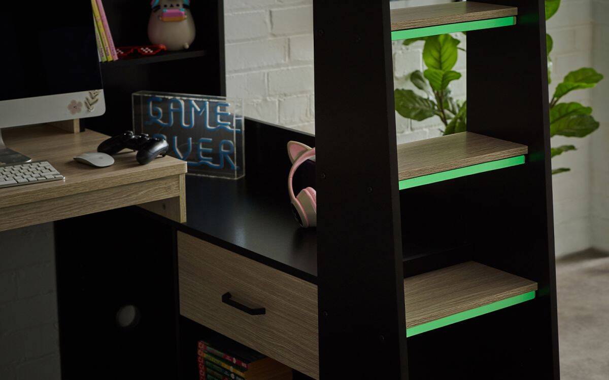 Blake Gaming Highsleeper - Black & Pale Wood - Image 4