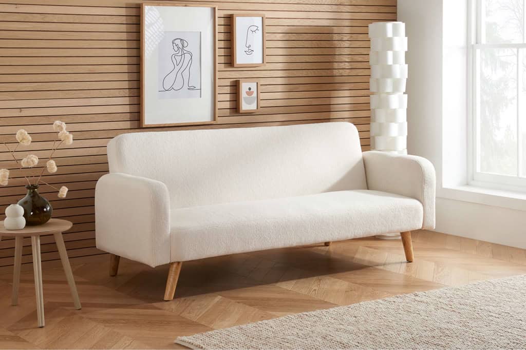 Micah Sofa Bed - Boucle White - Image 3