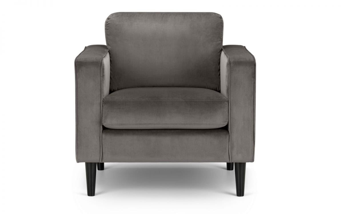 Sadie Armchair - Grey Velvet - Image 2