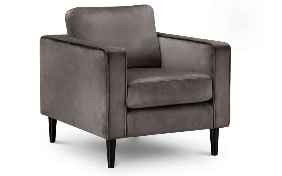 Sadie Armchair - Grey Velvet - Image 3