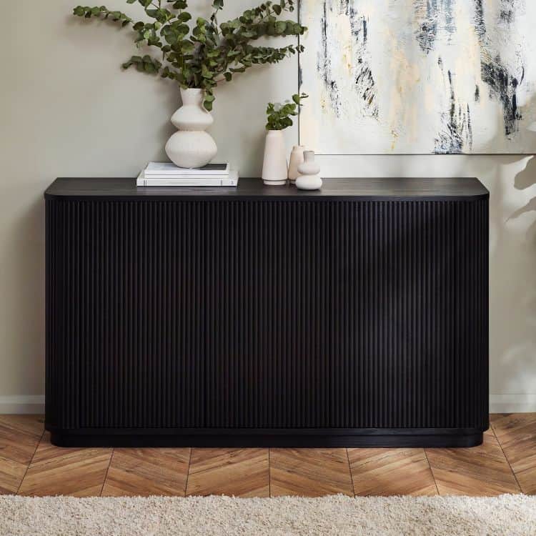 Louanne Fluted Sideboard - Black | Buy Online | Beds.ie