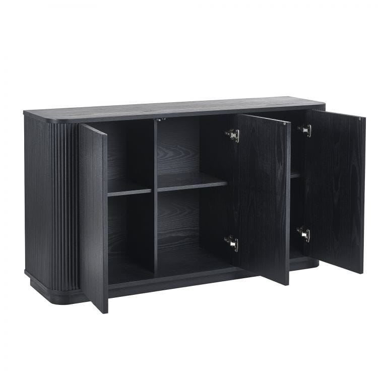Louanne Fluted Sideboard - Black - Image 5