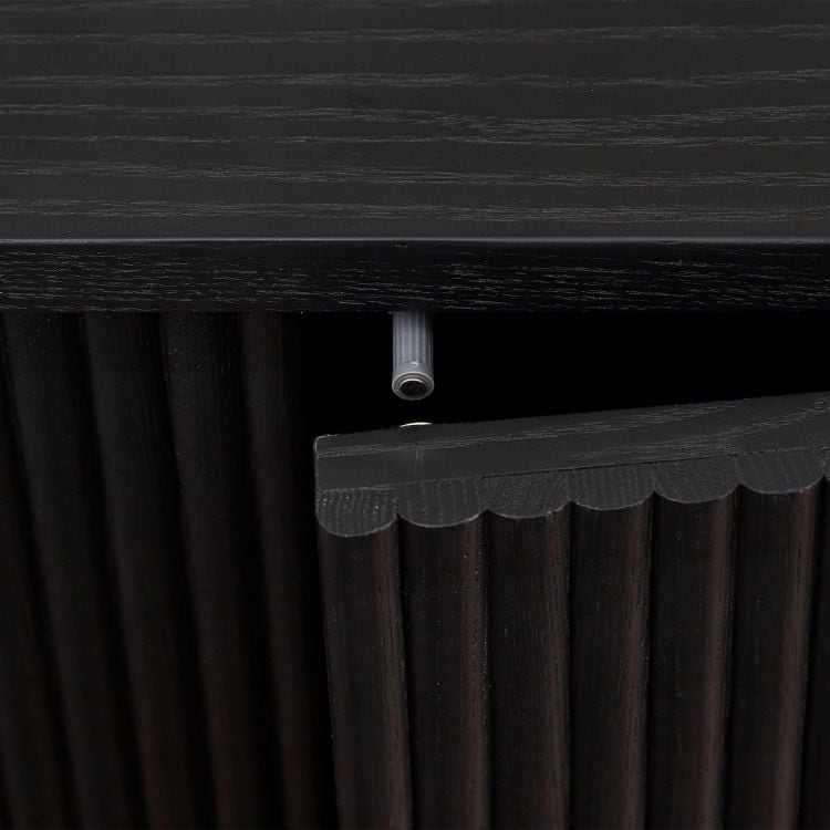 Louanne Fluted Sideboard - Black - Image 6