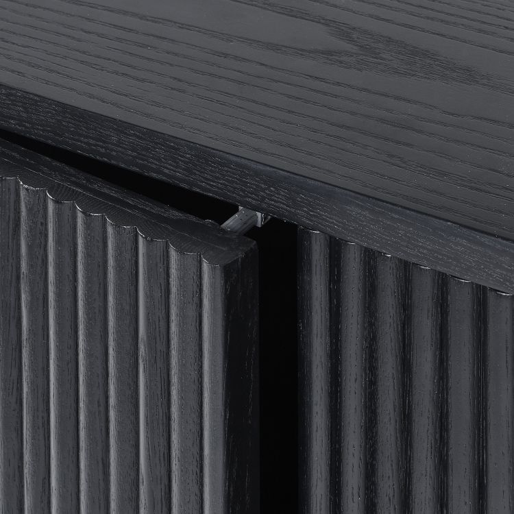 Louanne Fluted Sideboard - Black - Image 9