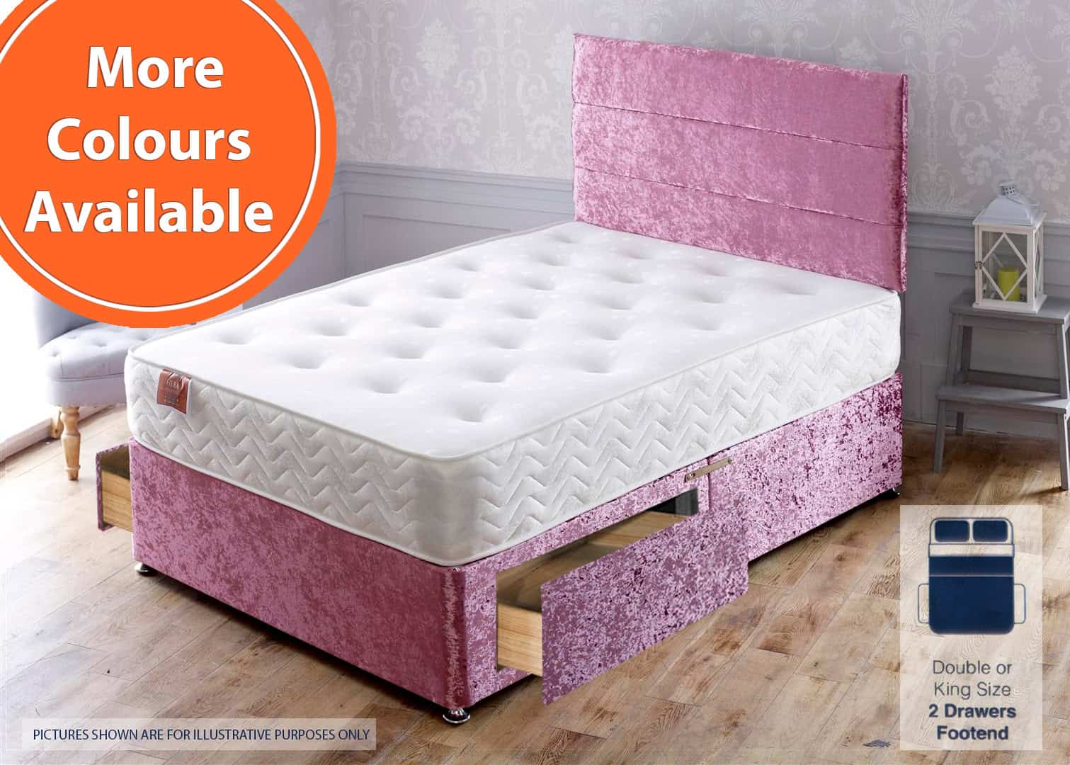 Apollo 4ft6 Hera 2 Drawer Bed | Buy Online | Beds.ie