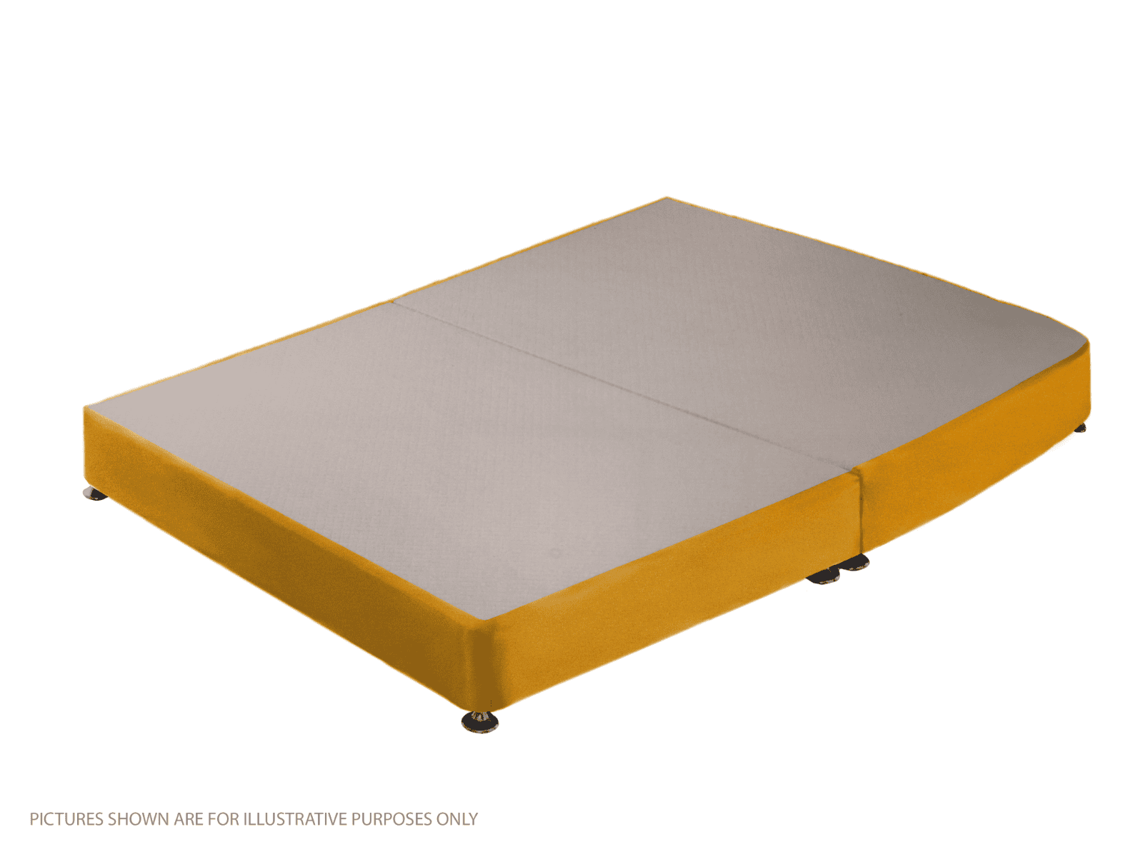 Apollo 5ft Velvet Gold Low Profile Divan Base | Buy Online | Beds.ie