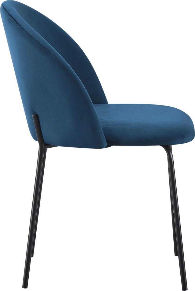 Boston Dining Chair (x4 Per Box) - Sapphire Blue Velvet - Image 4