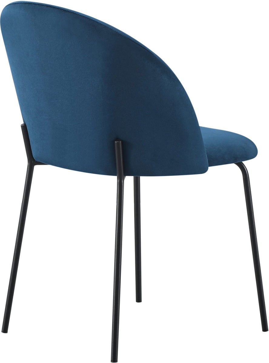 Boston Dining Chair (x4 Per Box) - Sapphire Blue Velvet - Image 5
