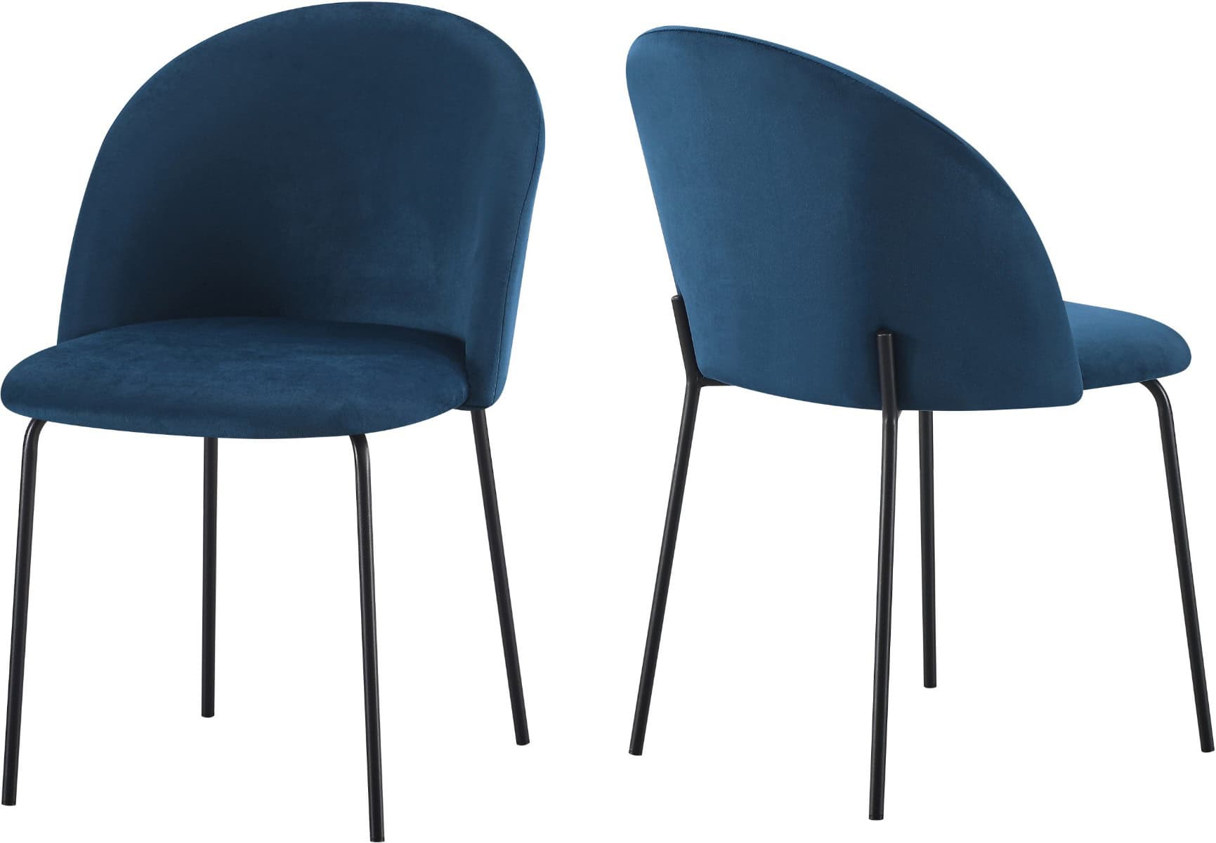 Boston Dining Chair (x4 Per Box) - Sapphire Blue Velvet - Image 7
