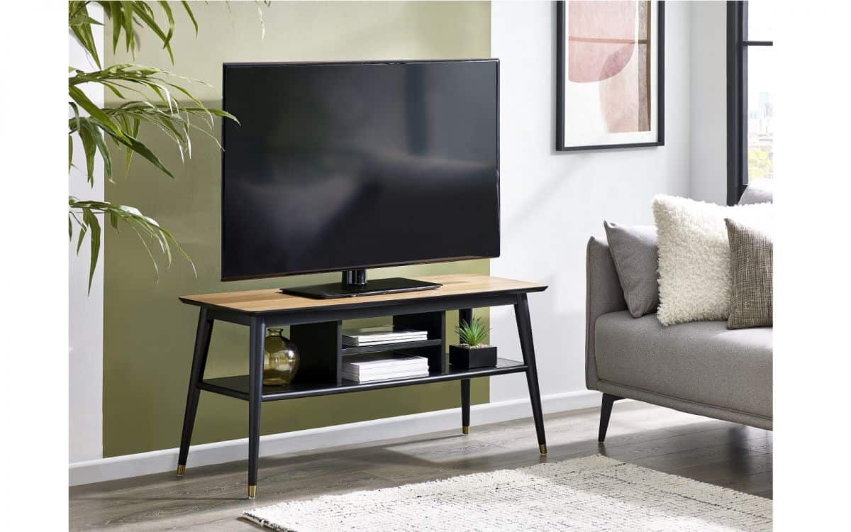 Fiona Media Unit - Walnut & Black | Buy Online | Beds.ie