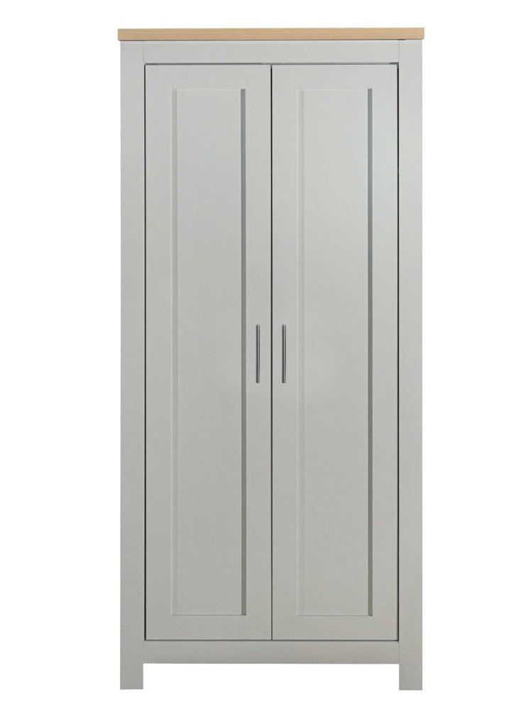 Highgate 2 Door Wardrobe - Grey & Oak - Image 2