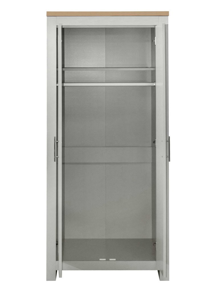 Highgate 2 Door Wardrobe - Grey & Oak - Image 3