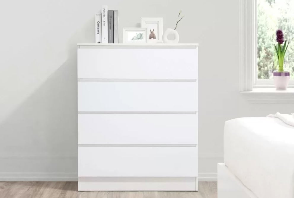 Oslo 4 Drawer Chest - White | Buy Online | Beds.ie
