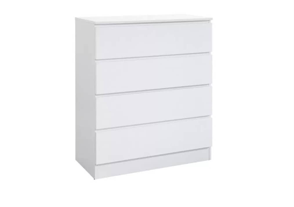 Oslo 4 Drawer Chest - White - Image 2