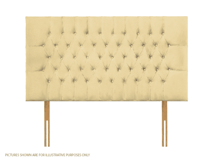 Apollo 6ft Lincoln Headboard - Velvet Cream | Buy Online | Beds.ie