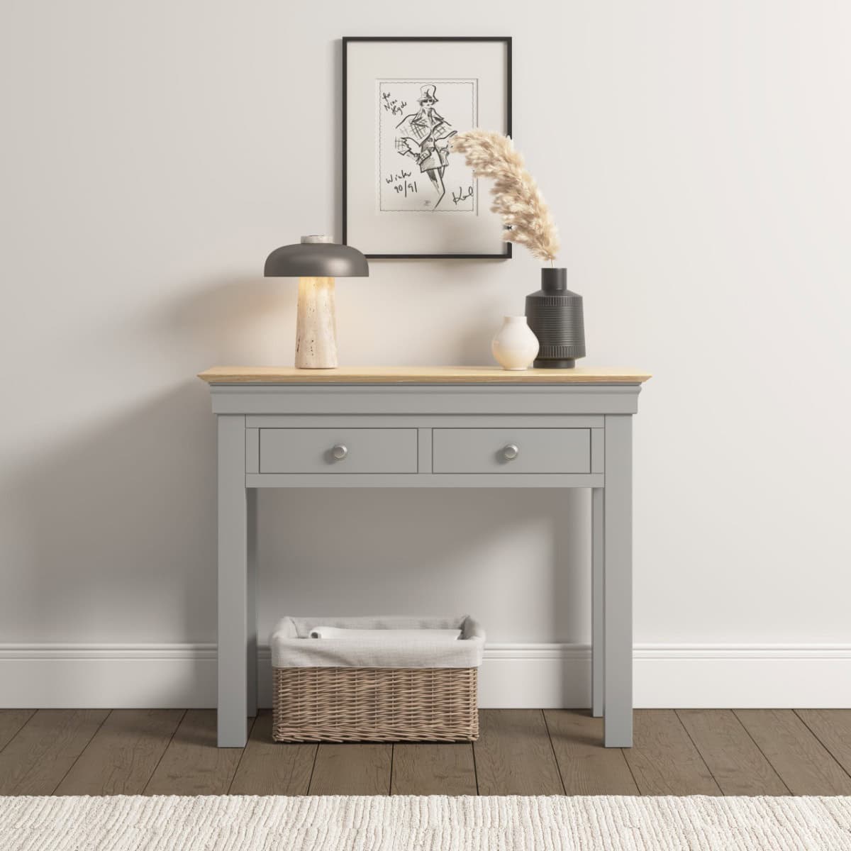 Bordeaux Console Table - Pebble Grey - Image 4