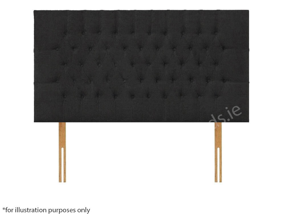Apollo 2ft6 Lincoln Headboard - Azzure Black | Buy Online | Beds.ie