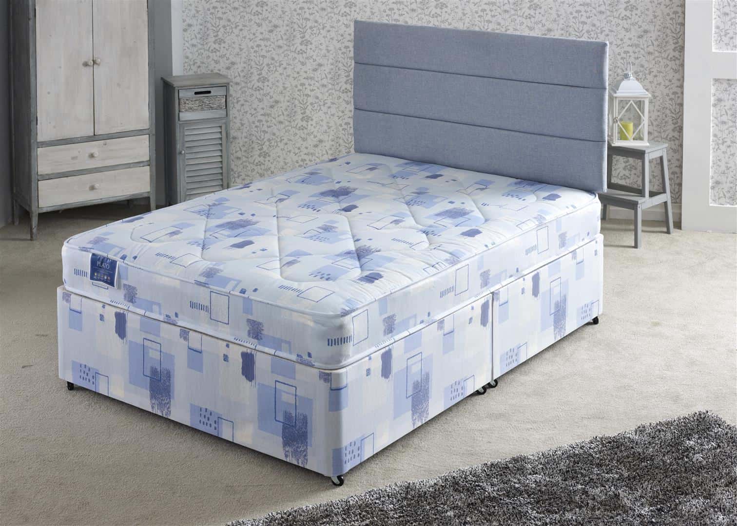 Apollo 3ft Plato Blue & White Bed | Buy Online | Beds.ie