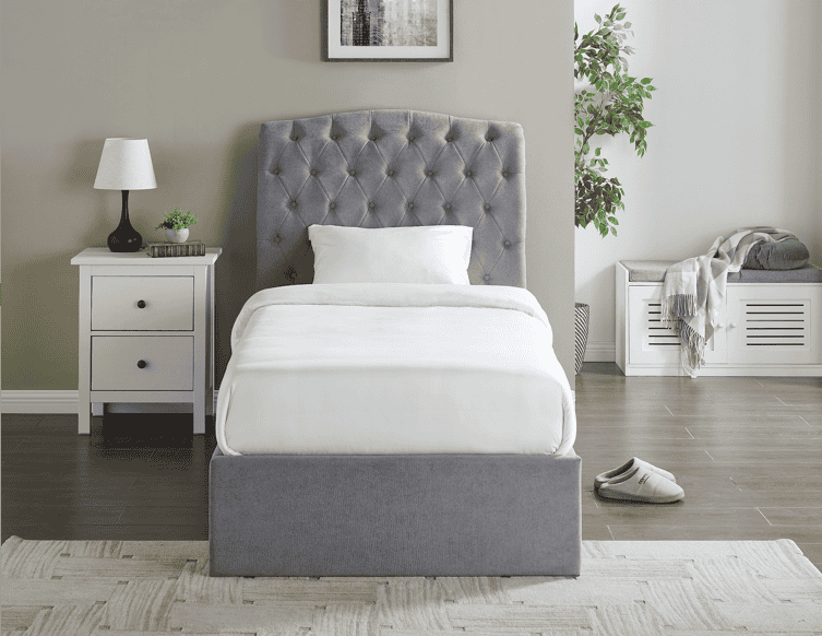 Limelight Rosa 5ft Ottoman - Light Grey - Image 3
