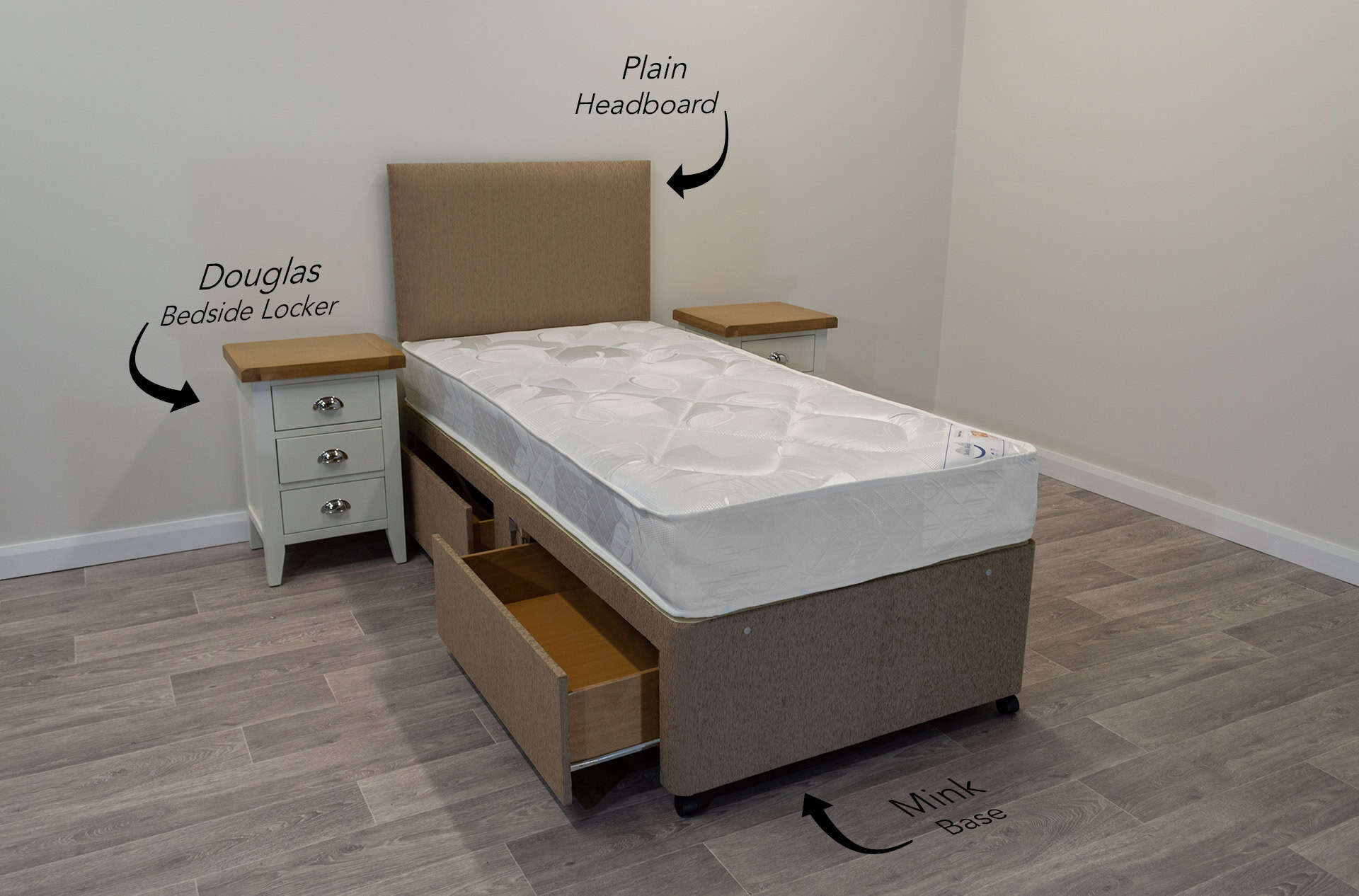 3ft Bronze Dream Mattress with 2 FREE Drawers Base & Headboard - Image 3