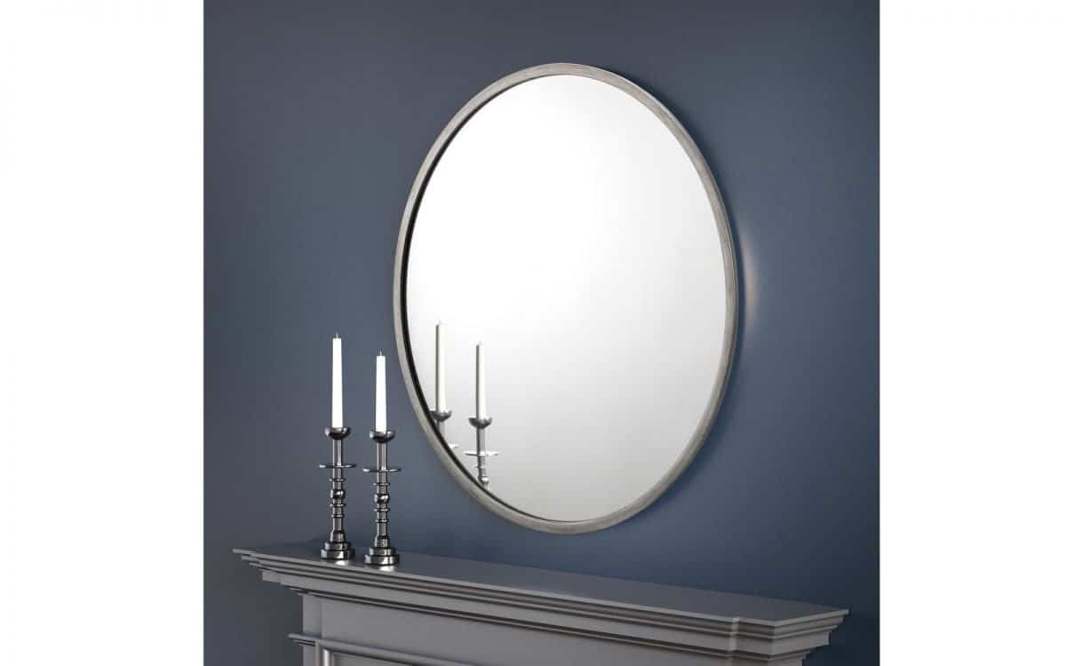 Ramsey Round Wall Mirror - Pewter | Buy Online | Beds.ie