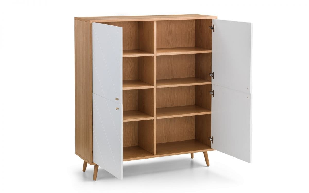 Ritz 4 Door Cabinet - Oak & White - Image 2