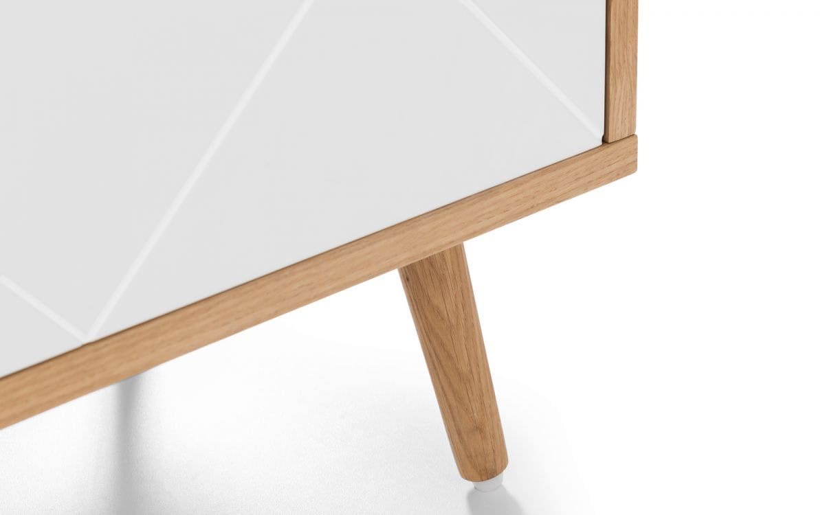 Ritz 4 Door Cabinet - Oak & White - Image 3