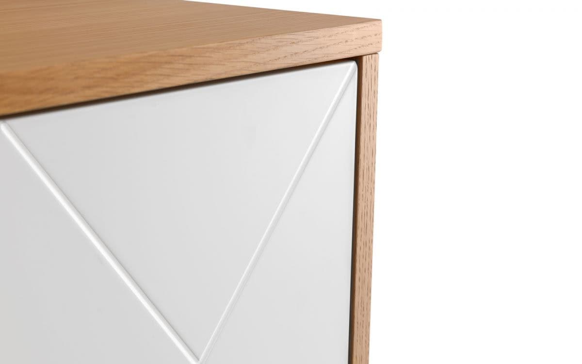 Ritz 4 Door Cabinet - Oak & White - Image 5