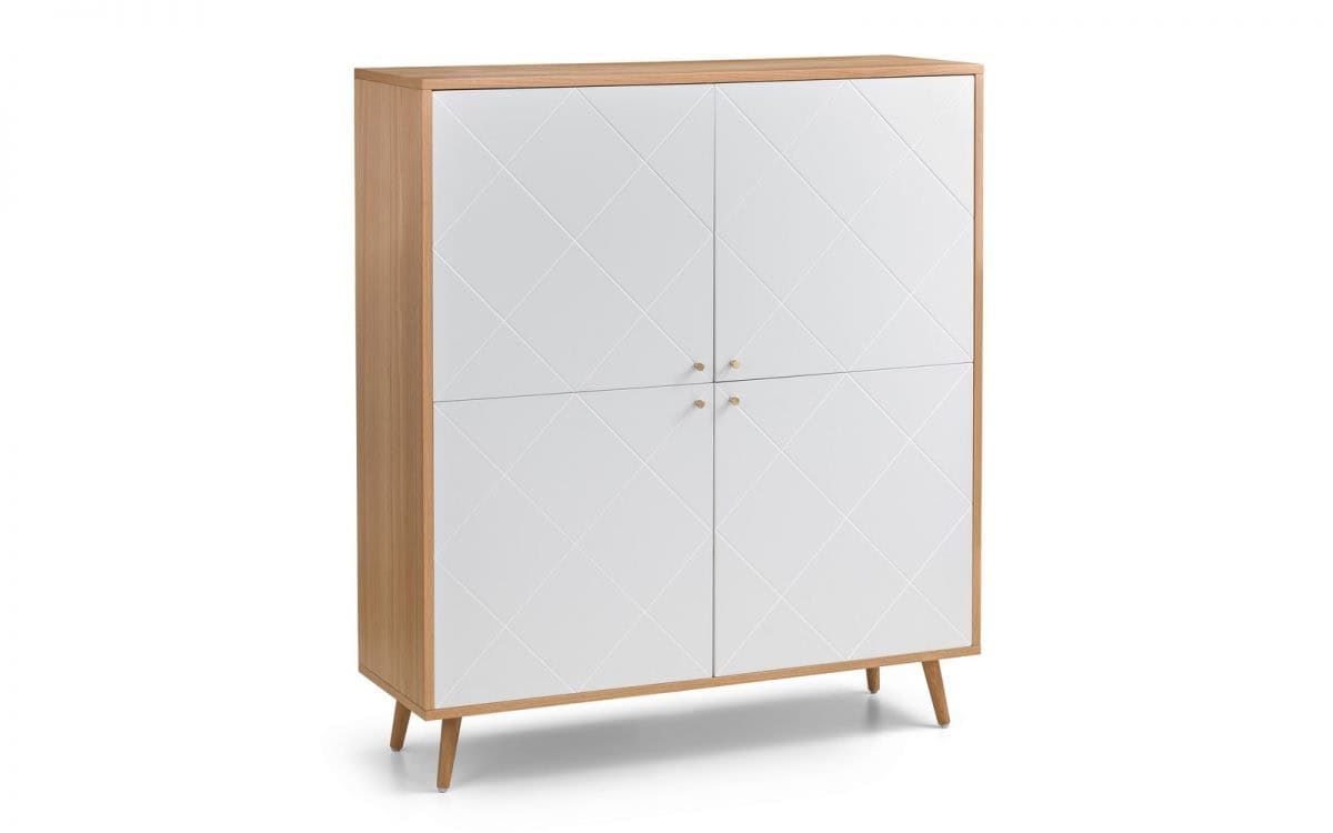Ritz 4 Door Cabinet - Oak & White - Image 6