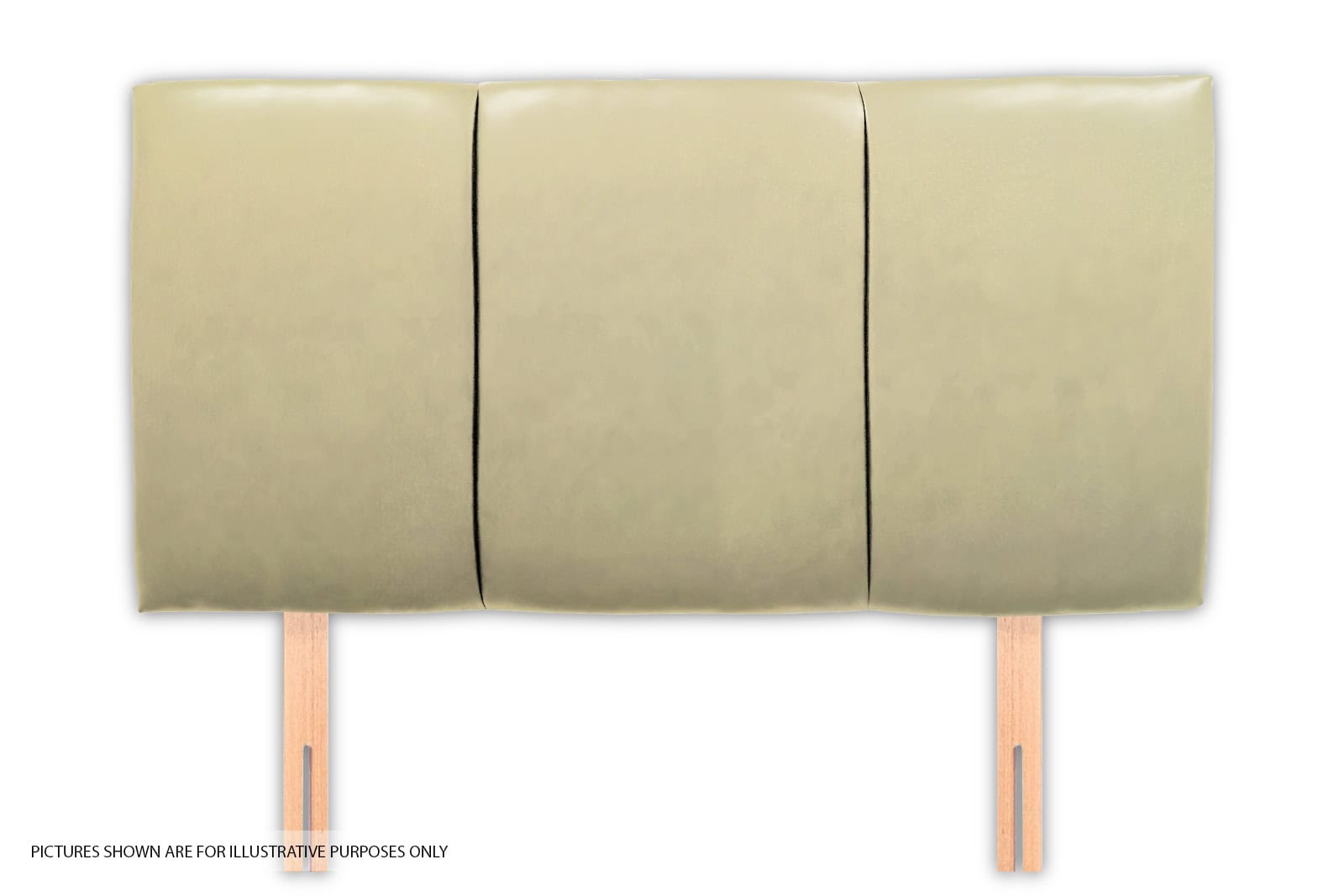 Granada 4ft6 Headboard - Cream Faux Leather | Buy Online | Beds.ie