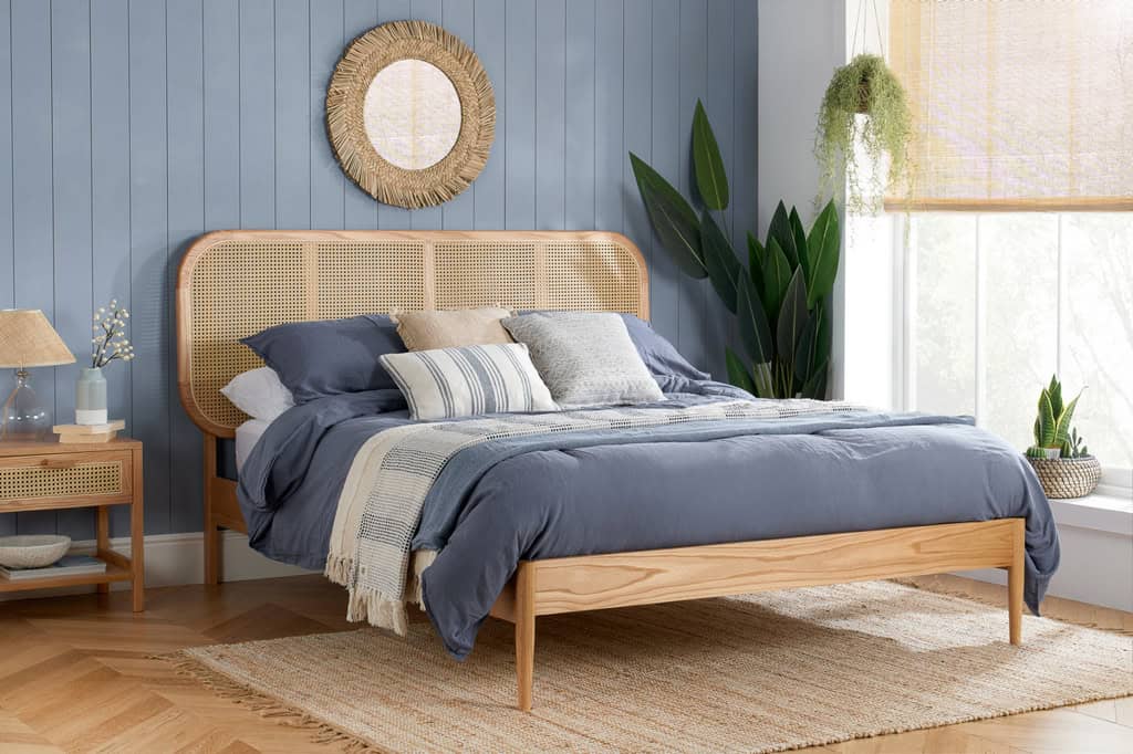 Elina 5ft Rattan Bedframe - Oak | Buy Online | Beds.ie