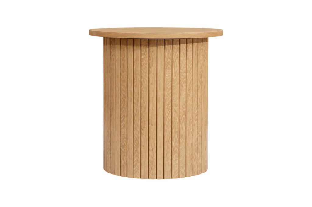 Axel Fluted Side Table - Oak - Image 2