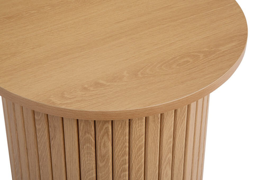 Axel Fluted Side Table - Oak - Image 3