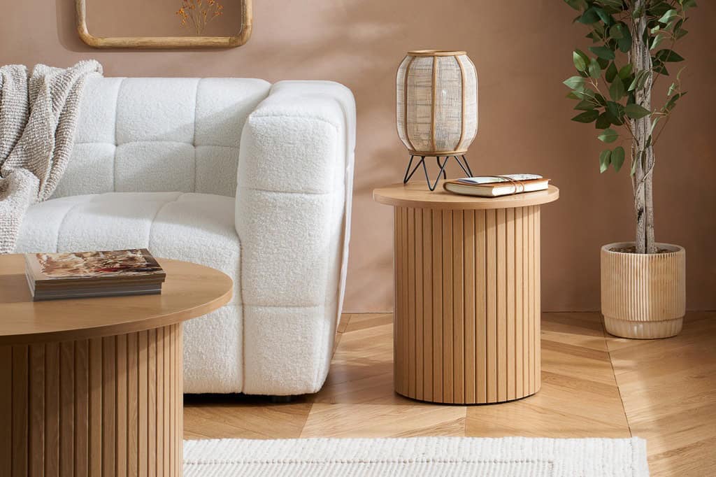 Axel Fluted Side Table - Oak - Image 5