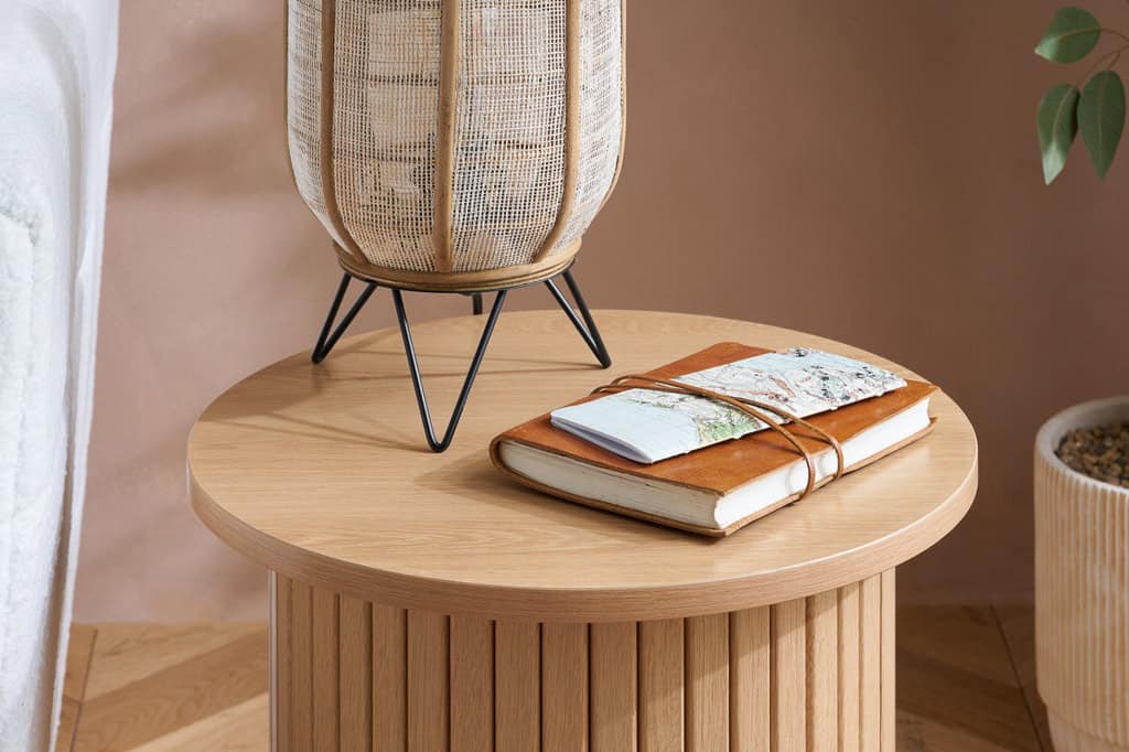 Axel Fluted Side Table - Oak - Image 6
