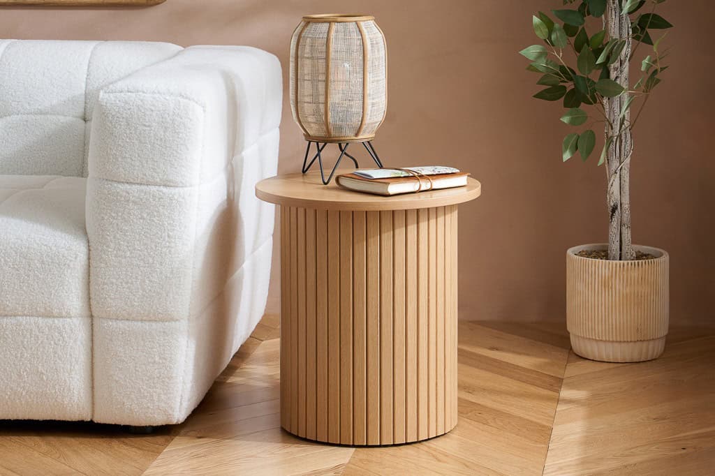 Axel Fluted Side Table - Oak - Image 7