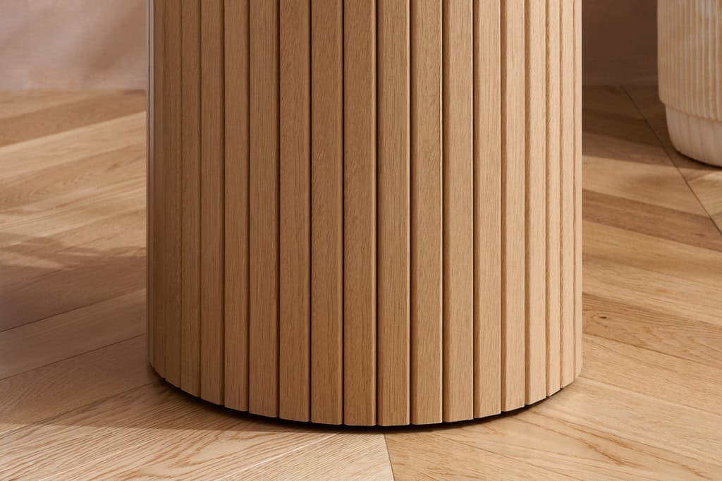 Axel Fluted Side Table - Oak - Image 8