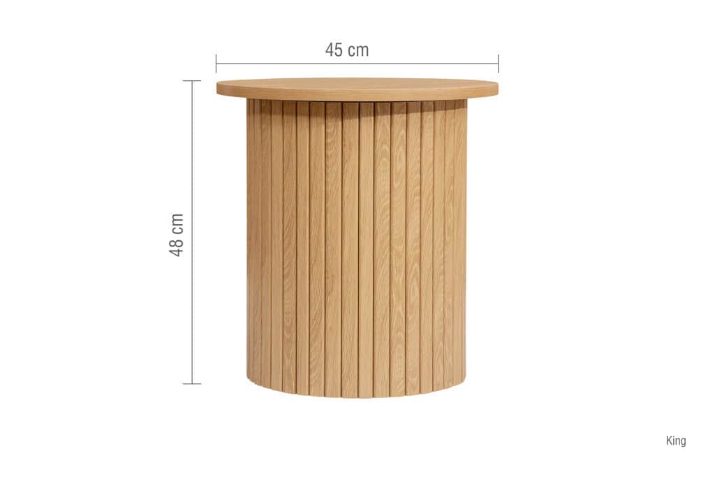Axel Fluted Side Table - Oak - Image 10