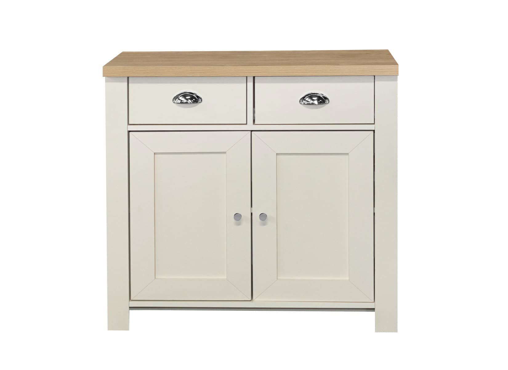 Highgate 2 Door 2 Drawer Sideboard - Cream & Oak - Image 6