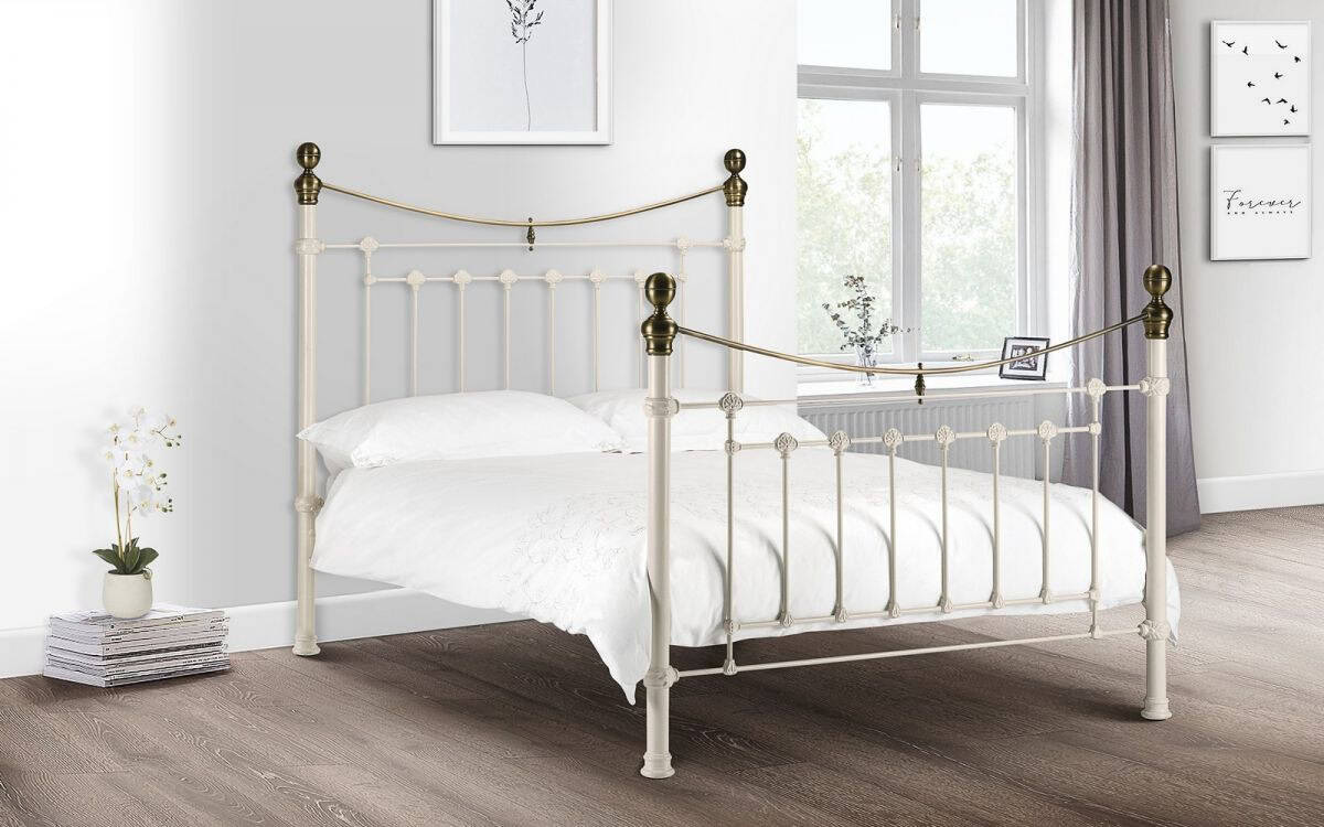 Veronica 5ft Bedframe - Stone White - Image 2